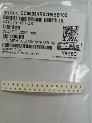 102K / 50V Tụ gốm nhiều lớp 0603 Lớp phủ SMD X7R