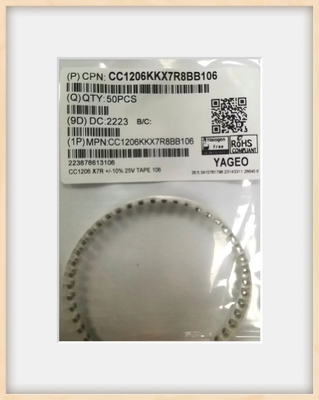 Tụ điện đa lớp gốm SMD 1,6mm 1206 Lớp phủ 25VDC