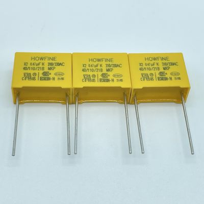chất lượng  UL 275V MPX X2 Safety Capacitor 474K/310V P15 D4 Anti Interference nhà máy